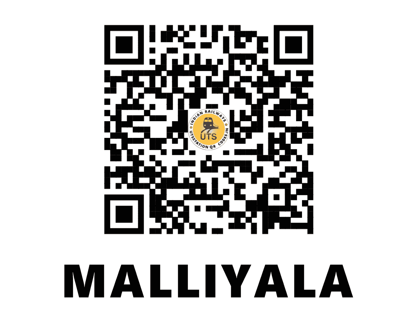 UTS QR Code for MALLIYALA - MYL - SC (ANDHRA PRADESH)